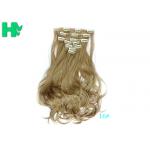 Remy Weft 5A Synthetic Clip In Hair Extensions For Whtie Women 90 Gram - 120 Gram for sale