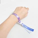 Custom Logo Polyester Woven Cloth Wristbands Concert Promotion Events Gift Adjustable Length