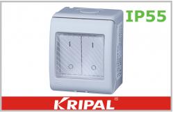China Grey DPST Double Pole Double Throw Switch for Garden Lighting supplier