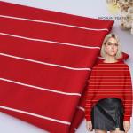 Lightweight Breathable Soft Striped Cotton Fabric For French Terry for sale
