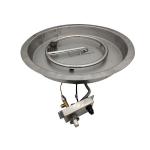 Round 20lb Fire Pit Pan Insert 65000 BTU Propane Pan Burner  Kit