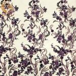 Elegant Purple 3D Embroidery Lace Fabric For Woman Party Dress for sale