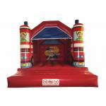 Inflatable fire truck shape jumping Classic inflatable fire engine square shape inflatable fire engine bouncer for sale