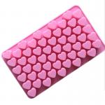 55 Cavity Mini Heart Shape Silicone Chocolate Molds for sale