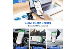 China Adjustable Car Dashboard Phone Mount 360 Rotation 3.8inch width supplier