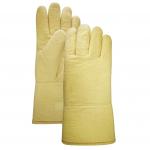 Yellow kevlar felt 350 Degrees Fire Resistant Work Gloves 2 layers for sale