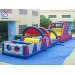 OEM/ODM Long Track Inflatable Commercial Obstacle Course Bouncy Castle Slides for sale