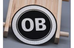 China White Tatami Fabric Printed Labels With Black Silicone Logo For Garments supplier