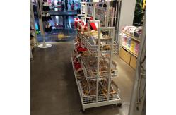 China Customized Gift Display Stand Wire Mesh Display Rack For Grocery Double Sided supplier