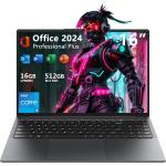 16 Windows Laptop Computer 16GB RAM 512GB SSD MS Office 2024 Intel Core I5 Laptop for sale