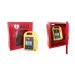 Red Alarmed AED Wall Cabinet For Defibrillators Custom Service Support