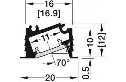 China Display LED Aluminium Profile For LED Strip Lights Recess Mounting supplier