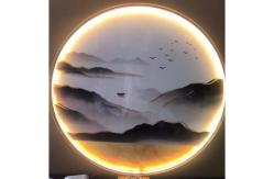 China Wall Mounted Aluminium Mirror Frame Round Led Poster Photo Picture Circle Frame supplier