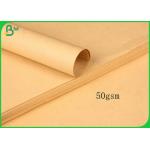 Food Grade 50GSM Light Brown Kraft Paper Roll For Packing Roast Duck Or Popcorn for sale