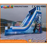Blue PVC Tarpaulin Frozen Commercial Inflatable Slide Inflatable Dry Slide for Kids for sale
