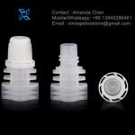 Accept Size & Color Plastic Juice Pouch Screw Cap Plastic Spout Caps For Liquid Pouch Bag for sale