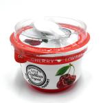 Red 200ml Polystyrene Yoghurt Pots Cups With Aluminium Foil Lid for sale
