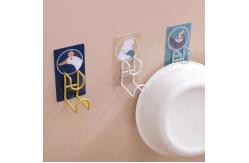 China Cartoon stainless steel free punch bathroom kitchen wall hanging towel hook supplier