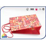 CMYK 4C Printed Customized Paper Gift Bags Resuable Eco Friendly With Ribbon Handle