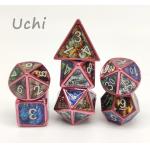 7 Piece Polyhedral Metal RPG Dice Set Antiwear For Tabletop Gaming for sale