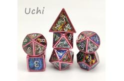 China 7 Piece Polyhedral Metal RPG Dice Set Antiwear For Tabletop Gaming supplier