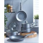 5 Pieces Marble Cast Aluminum Non Stick Fry Pan And Pot Cookware Set