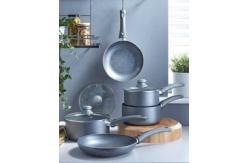 China 5 Pieces Marble Cast Aluminum Non Stick Fry Pan And Pot Cookware Set supplier