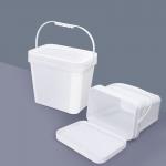 Supplied Rectangle Plastic Bucket Storage Pail Container With Lid Handle for sale