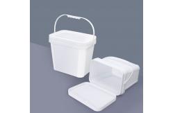 China Supplied Rectangle Plastic Bucket Storage Pail Container With Lid Handle supplier