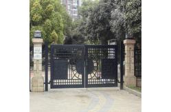 China Modern Style Iron Main Gate Designs Steel Picket Fence Gate supplier