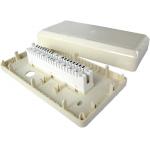 White Cable Distribution Box 10 Pairs LSA Module Indoor Telephone Distribution Box