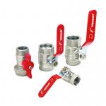 ODM 1/2 Inch Brass Gas Ball Valve Customized With Red Handle for sale