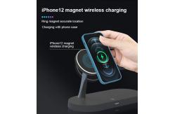 China 3 In 1 15W Folding Wireless Charger Double Coil Atmosphere Lamp supplier