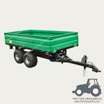 2T4W - Off Road Hydraulic Dump Trailer With CE 2ton Loading Weight; Tractor Farm Tipper Trailer for sale