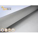 1 Side 0.65mm PU Coated Fiberglass Fabric Silver Grey For Welding Blanket Fireproof Curtains for sale