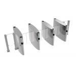 Anti Crawling Full Height Turnstile 550mm Channel Sliding Glass SS304 for sale