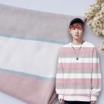 Breathable And Durable Fastness And Healthy Striped Knit Fabric For Casual Wear for sale