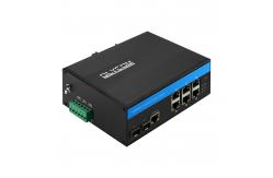 China 40Gbps 6 Port Managed Switch , Gigabit Network Switch Din Rail Mount supplier