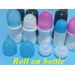 50ml HDPE empty round Plastic Roll on Deodorant Bottle Roller Fragrant Body Bottle Plastic Roll on Antiperspirant Bottle for sale