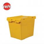 Stackable Plastic Crates Manufacturing FIRST Solid Box Plastic Moving Containers with Lid