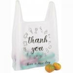 Customized eco friendly wholesale cornstarch biodegradable shopping compostable T- shirt plastic bags for sale