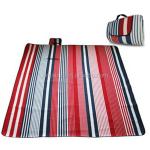 Manufacturer stripe padded beach mat foldable picnic mat flannel sleeping mat for sale