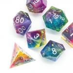 Antiwear Lightweight Galaxy Dice Set , Multipurpose Large Resin Dice for sale