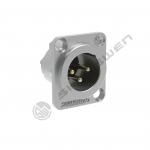 Mini D-Type XLR Audio Connector 3-Pin Male Socket Zinc Alloy Shell Panel Mount Jacks for Audio Speaker Microphone XLR Female for sale