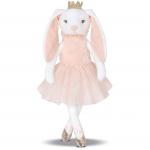 Shiny Crown Long Ears Pink Rabbit Plush Toy In Short Skirt for sale
