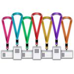 Blank Flat Woven Polyester Lanyards Badge ID Card Holder For Promotion Event Trade Show for sale