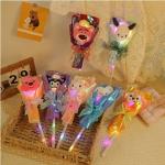 Childlike Cartoon Flash Fairy Wand Bouquet with Luminous Toys Plush 10x32cm for sale