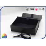 Magnetic Closure CMYK Customzied Foldable Gift Box Matt Lamination With Silk Ribbon