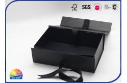 China Magnetic Closure CMYK Customzied Foldable Gift Box Matt Lamination With Silk Ribbon supplier