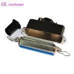 25 pairs Female Centronic Solder 180 Degree Cable Exit Connector with Triangle Plate for sale